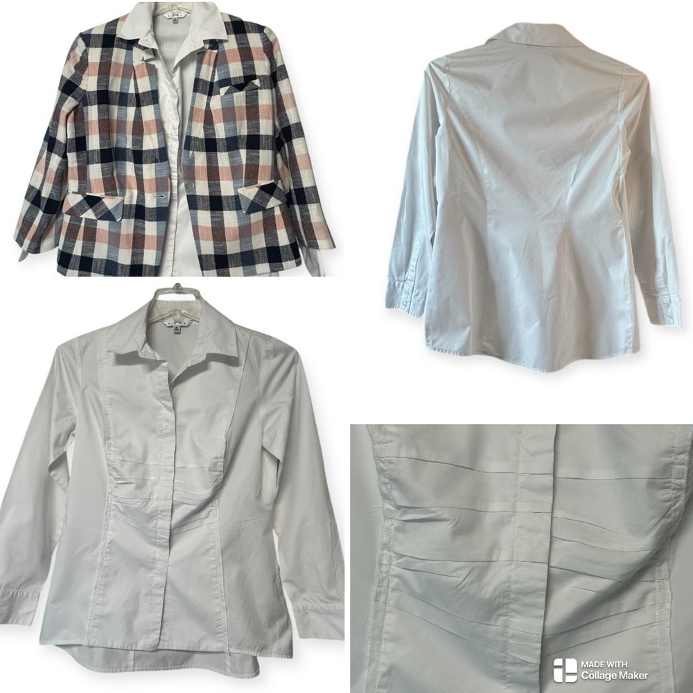 CAbi fitted crisp cotton button up